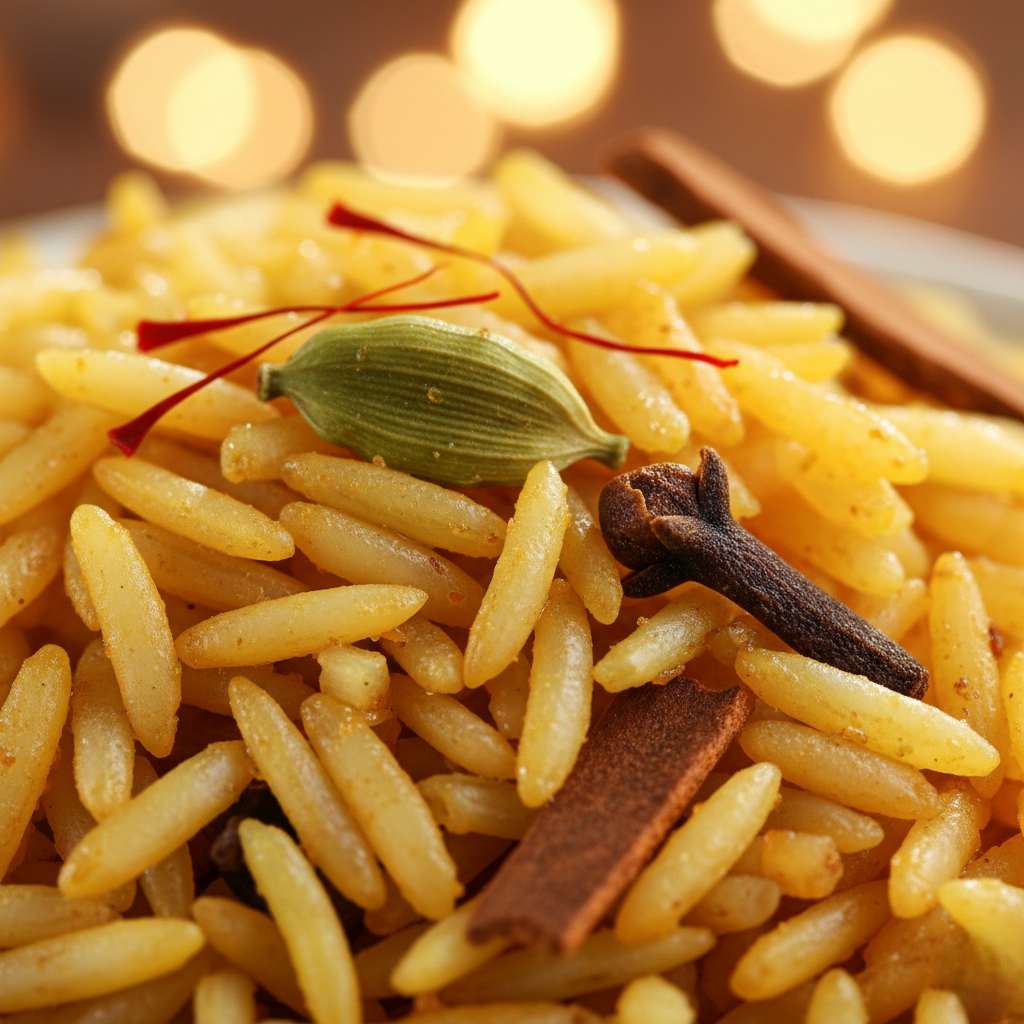 Close up of Bhai Biryani Godown authentic biryani